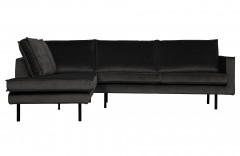 BERLIN SOFA CORNER LEFT VELVET ANTRACIT 